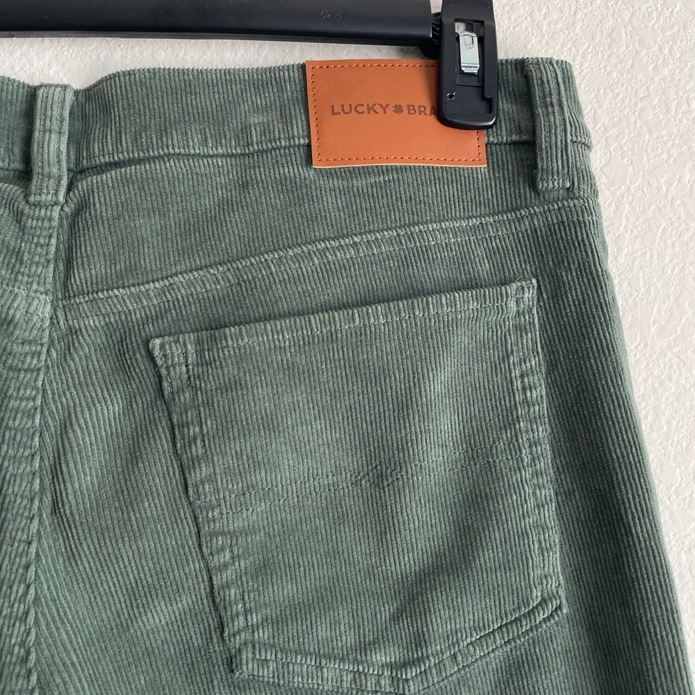 Lucky Brand Mid Rise Sweet Boot Cut Corduroy Pants Fairytale Green 14/32R NWT - Picture 7 of 10